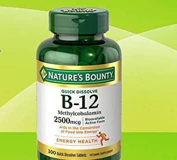 Nature's Bounty vitamina b12 2500mcg microlozenges sabor cereza