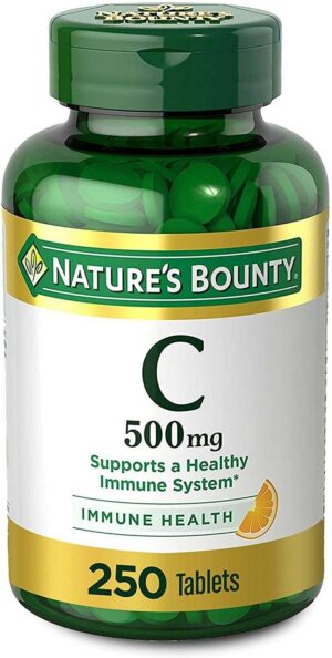 Nature's Bounty vitamina C 500 mg paquete de 6 frontal