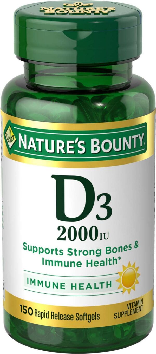 Etiqueta Nature's Bounty Vitamina D y B12