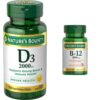 Nature's Bounty Vitamina D y B12 frasco