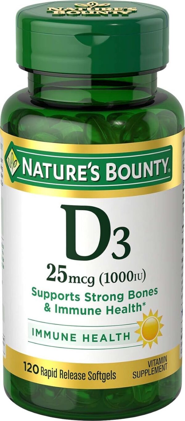 Nature's Bounty Vitamina D3 1000 UI frasco
