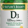 Nature's Bounty Vitamina D3 5000 IU soporte inmunológico 240 softgels