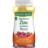 Frente de frasco Nature's Bounty gomitas zinc