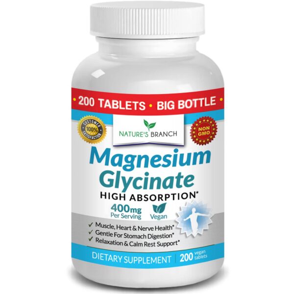 Frasco Nature's Branch Magnesium Glycinate 400 mg