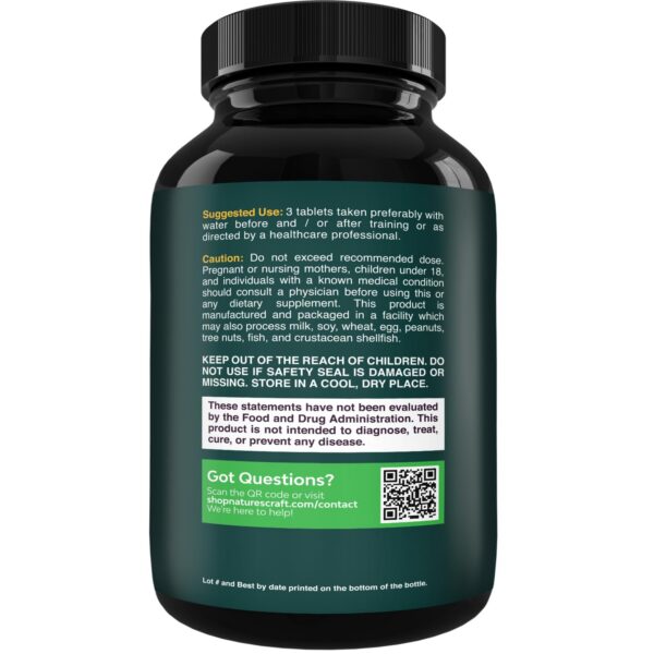 Etiqueta de ingredientes de BCAA vegano