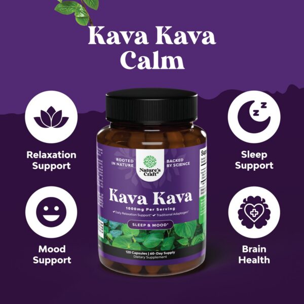 Natures Craft botella raíz de kava kava suplemento salud