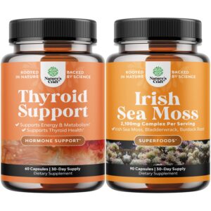 Frente del empaque del bundle tiroides musgo marino