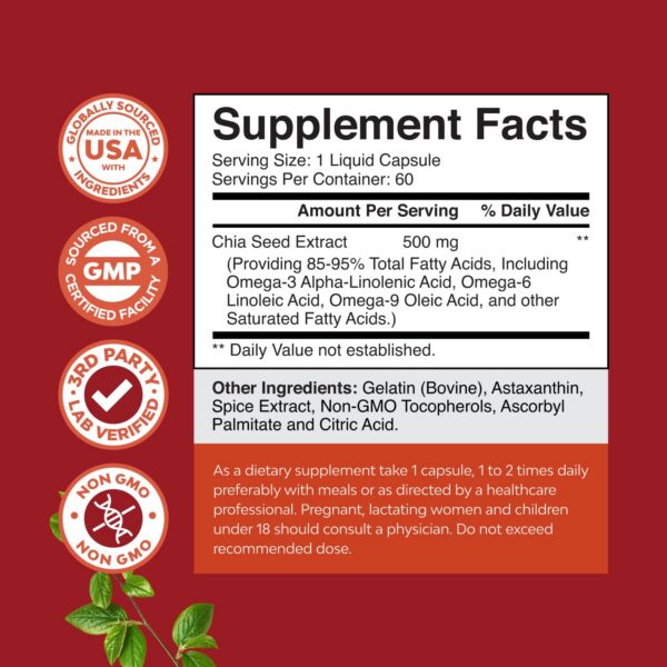 Version 1.0.0 Etiqueta de producto Milk Thistle y Chia Seed Oil