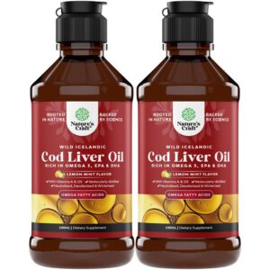 Natures Craft Cod Liver Oil liquido islandes frasco