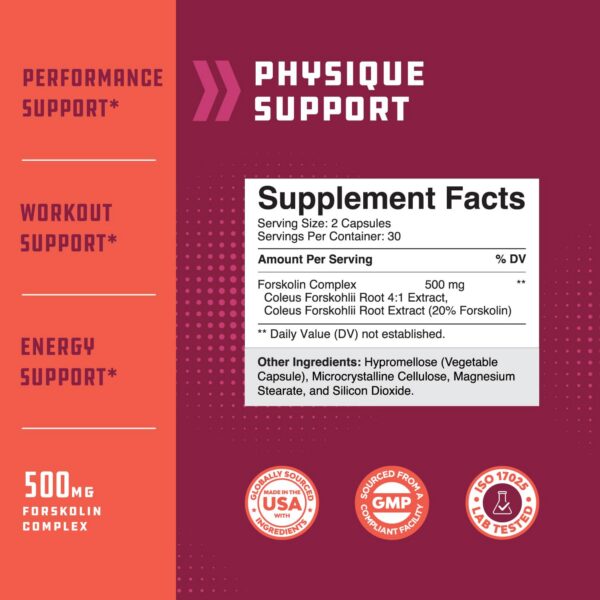 Etiqueta lateral de Forskolin