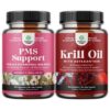 Frasco de krill oil softgels para mujeres