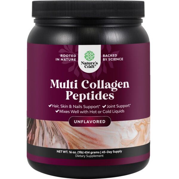 Frasco de Natures Craft Multi Collagen Protein Powder