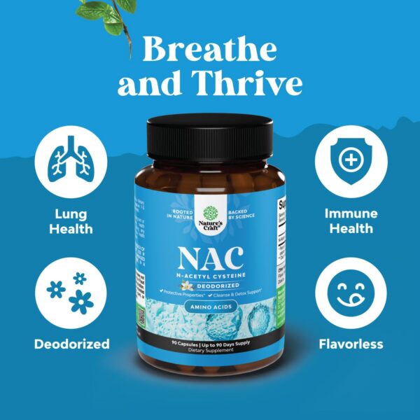 Version 1.0.0 Natures Craft NAC cápsulas 600mg para detox y salud