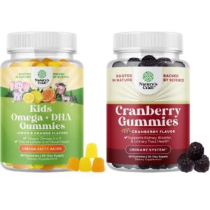 Version 1.0.0 Frente del empaque de Natures Craft Omega-3 gomitas para niños de arándano