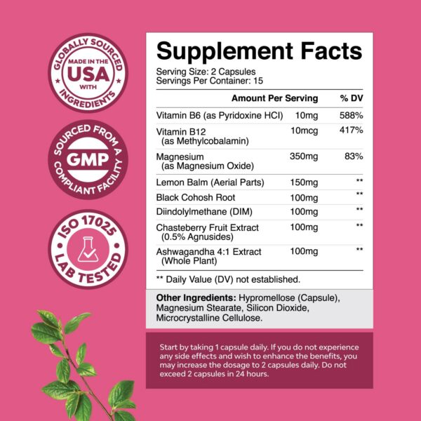 Suplementos naturales para equilibrio hormonal femenino Natures Craft