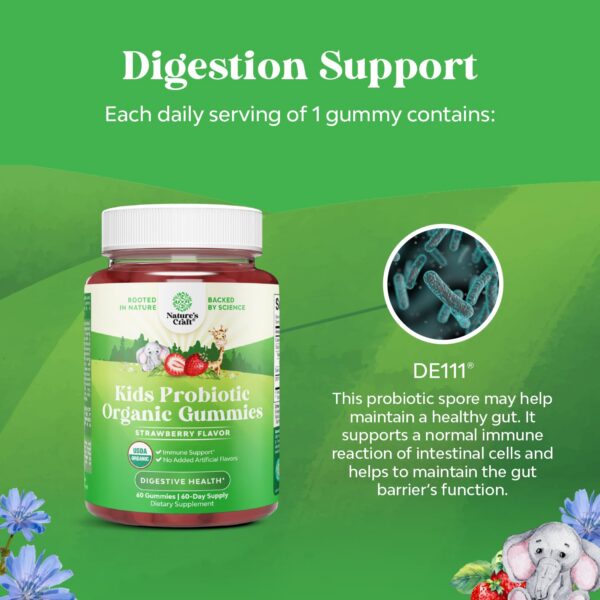 Gomitas probióticas de Natures Craft para niños