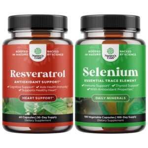 Frente del frasco Resveratrol Trans y Selenio Puro