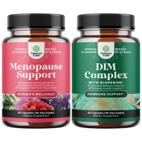 Version 1.0.0 Natures Craft suplemento herbal menopausia mujeres DIM fuerte