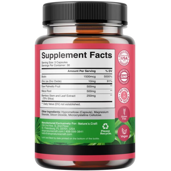 Suplemento oral Natures Craft para glúteos y senos más grandes