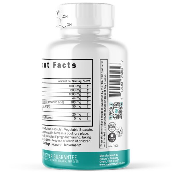 Frasco Nature's Fusions glucosamina condroitina MSM