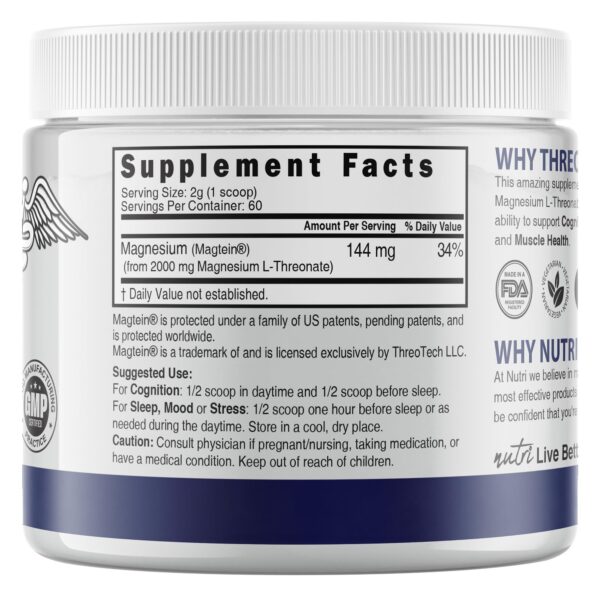 Etiqueta Nature's Fusions Magnesio en polvo