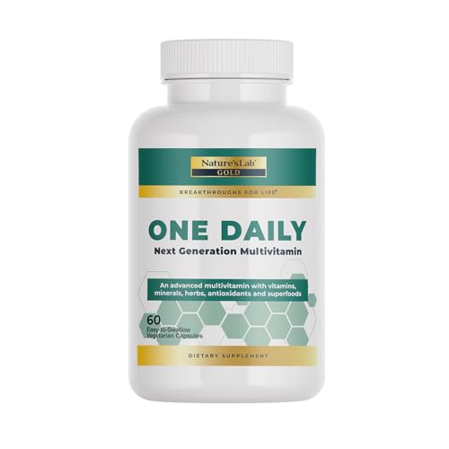 Nature's Lab Gold multivitamínico diario 60 cápsulas botella blanca