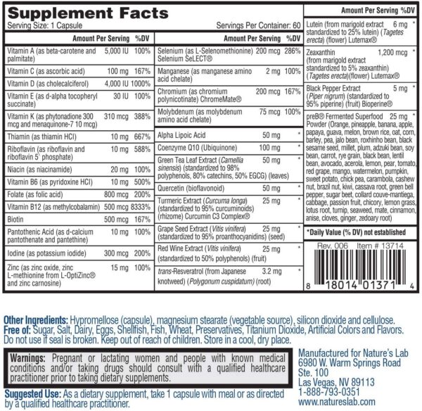 Etiqueta de ácido alfa-lipoico