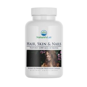 Nature's Lab suplemento para cabello piel uñas biotina 90 tabletas