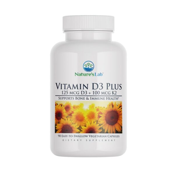 Version 1.0.0 Frasco Nature's Lab Vitamina D3 Plus 90 cápsulas