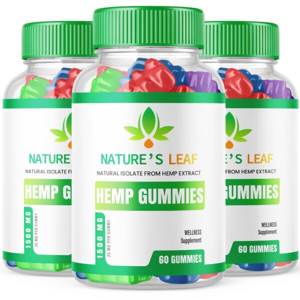 Version 1.0.0 Caja Nature's Leaf Gummies con fórmula oficial