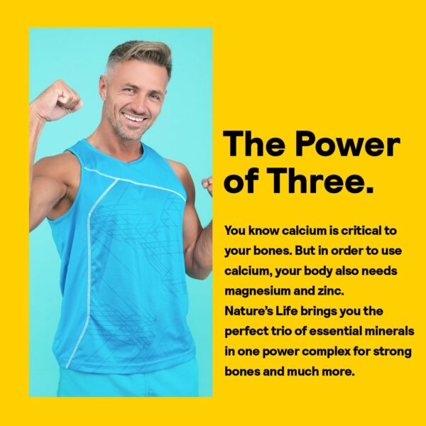 Frasco con 250 cápsulas Cal Mag Zinc Complex