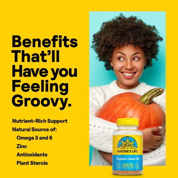 Frasco Nature's Life Aceite de calabaza