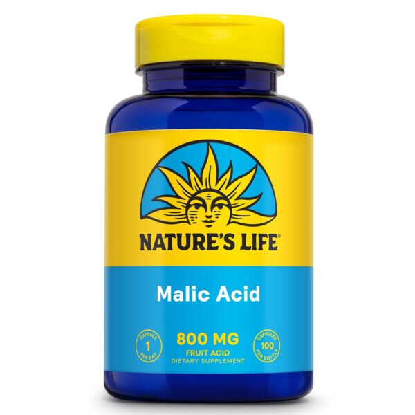 Nature's Life ácido málico 800 mg botella 100 cápsulas