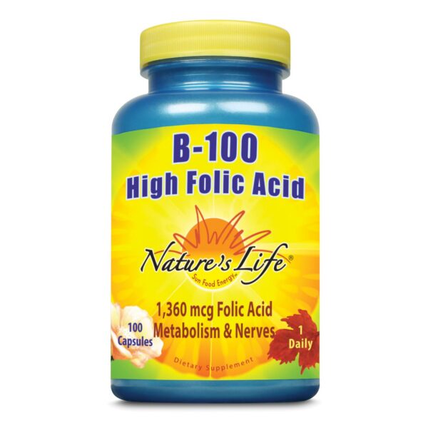 Nature's Life B-100 suplemento vitamina B 100 tabletas