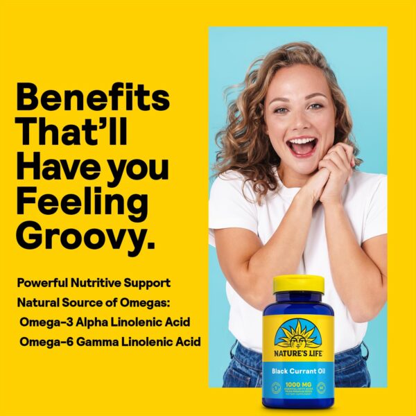 Etiqueta del producto Nature's Life Black Currant Oil