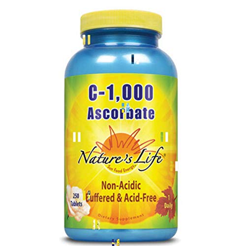 Nature's Life C-1,000 ascorbato vitamina c 250 cápsulas