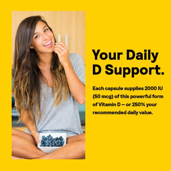 Version 1.0.0 Nature's Life D2 ergocalciferol bottle side view