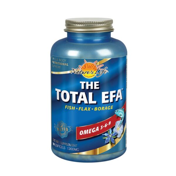Frasco de Nature's Life Fish Oil Total EFA