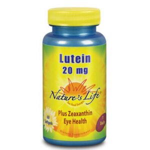 Nature's Life luteína 20 mg 60 cápsulas frasco