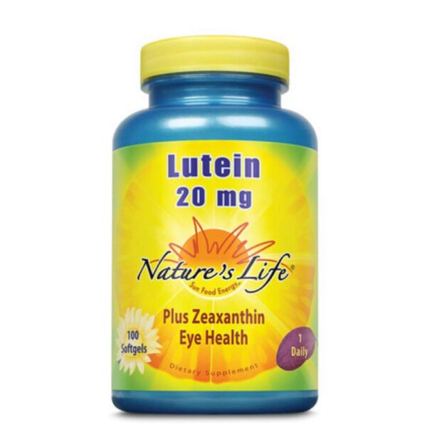 Nature's Life Luteína 20 mg suplemento visual 100 cápsulas