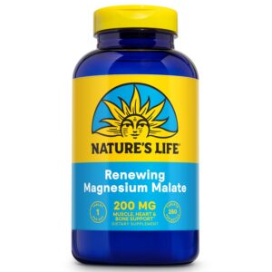 Frente del envase Nature's Life Magnesio Malato 200 mg