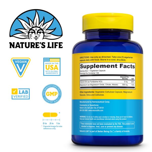 Etiqueta del producto Nature's Life Magnesium