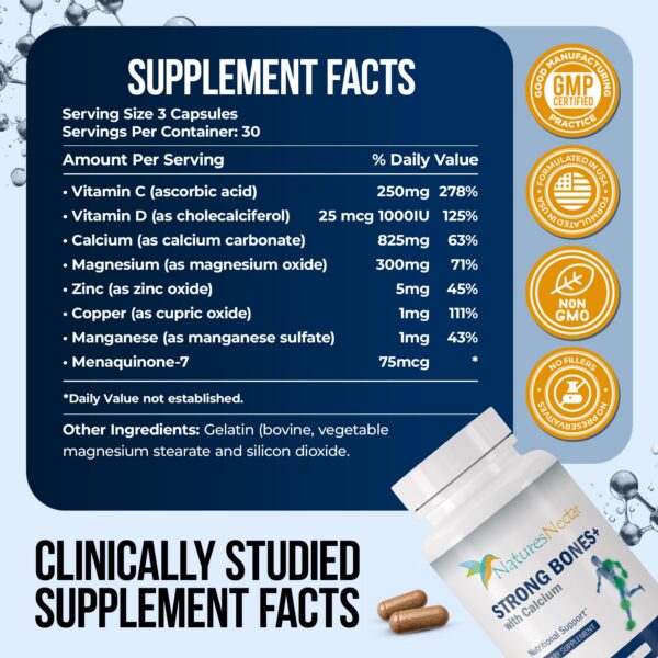 Etiqueta frontal Nature's Nectar 90 cápsulas