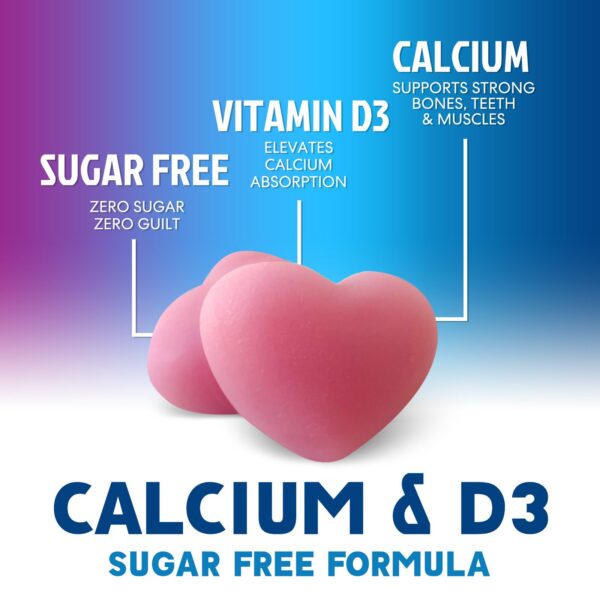 Frasco de gomitas calcio sin azúcar