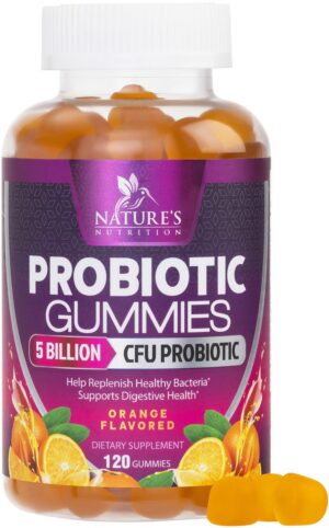 Nature's Nutrition gomitas probióticas 120 unidades sabor naranja