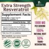 Etiqueta de ingredientes Nature's Nutrition Resveratrol