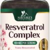Frasco de suplemento resveratrol 1800 mg Nature's Nutrition
