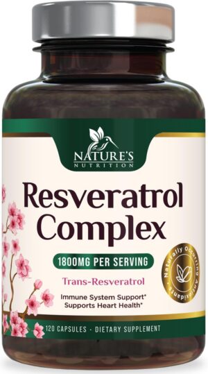 Version 1.0.0 Frasco de suplemento resveratrol 1800 mg Nature's Nutrition