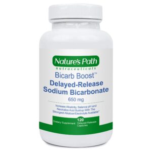 Frente del envase de bicarbonato de sodio 650 mg