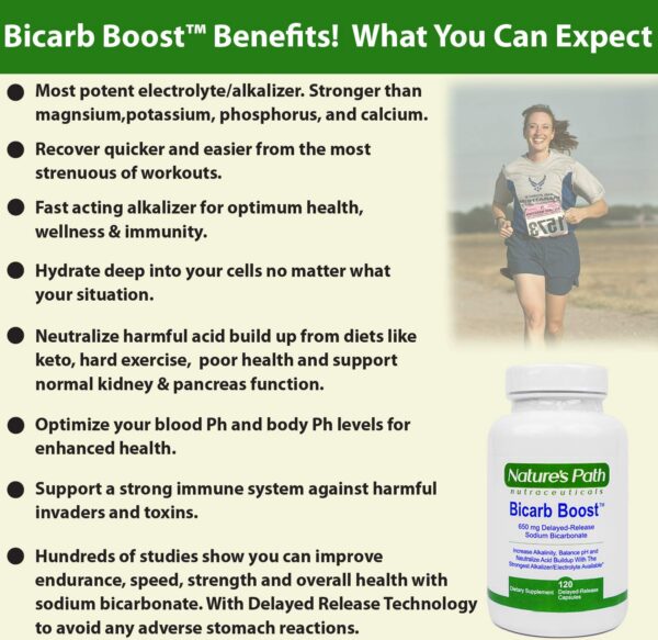 Envase de bicarbonato de sodio 650 mg